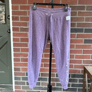 Large Calvin Klein Lavender Leopard joggers drawstrings